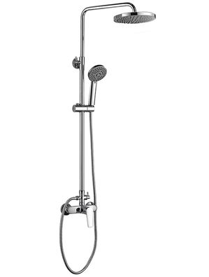 Duschsäule LUGA Duschsystem, Brausegarnitur in Chrom Dusch-Set Duschgarnitur