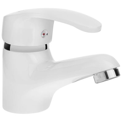 Waschtischarmatur Wasserhahn Kleine KAKADU Mischbatterie Waschtischmischer in Weiß