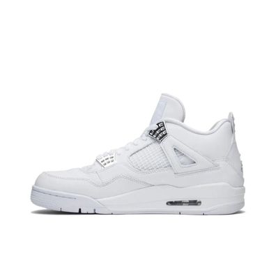 Air Jordan 4 Metallic Silver Retro Jordan4 Original Weiß Damen Männer Unisex