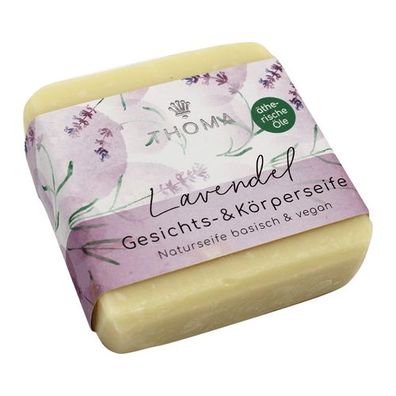 Lavendelseife mit Ringelblumenöl – vegan, THOMA Naturseifen-Manufaktur, für jeden Hau