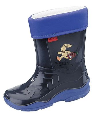 Hase Felix Gummistiefel 125555 navy blau gefüttert Jungen