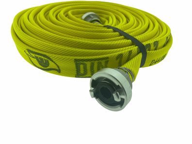 DIN 14811 Feuerwehrschlauch D 15m Signalgelb Storzkupplung D Waldbrandschlauch