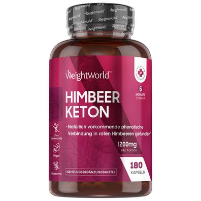 WeightWorld-Raspberry Ketone (Himbeerketon) Pure-1200 mg 180 Kapseln