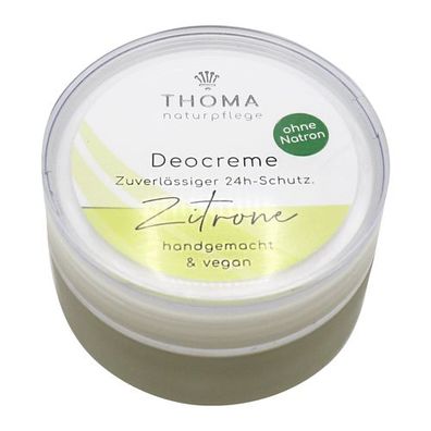 Deocreme Zitrone – vegan, THOMA Naturseifen-Manufaktur, Bio-Naturkosmetik, hautverträ