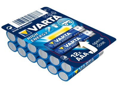 Micro-Batterie VARTA ''HIGH ENERGY'' 1,5V, Typ AAA/ LR03, 12er-Pack
