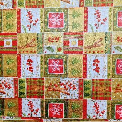 Geschenkseide Weihnacht Geschenkpapier 70x50cm Bogen Top Luxus-Designpapier 66913