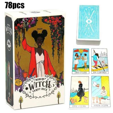 78 Cards Modern Witch Tarot Karten Deck Tarotkarten Familienspiele