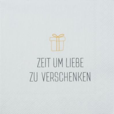 DINING Cocktailservietten 'Zeit um Liebe zu verschenken' 25x25 cm, 90274 20 St