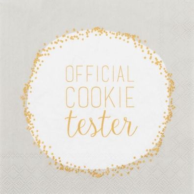 Räder Cocktailservietten Official cookie tester, 25x25 cm, 90563 20 St