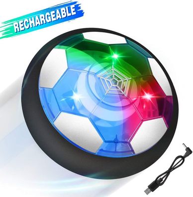 Air Power Fußball - Wiederaufladbar Hover Ball Indoor Football mit LED, Super