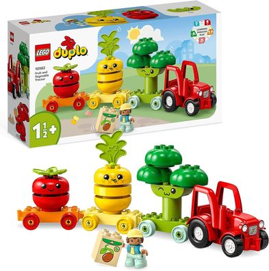 LEGO 10982 DUPLO My First Obst- und Gemüse-Traktor, Ostergeschenk Spielzeug zum ...