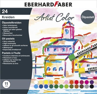 Eberhard Faber 522024 - Artist Color Ölpastellkreiden in 24 leuchtenden Farben, ...