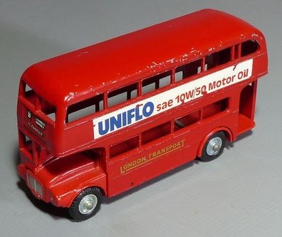 A Budgie Toy A.E.C. Routemaster 64 Seater Doppelstockbus London Bus UNIFLO Reklame