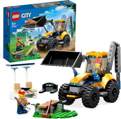 LEGO 60385 City Radlader Baufahrzeug, Bagger-Spielzeug für Kinder als Lernspielzeu...