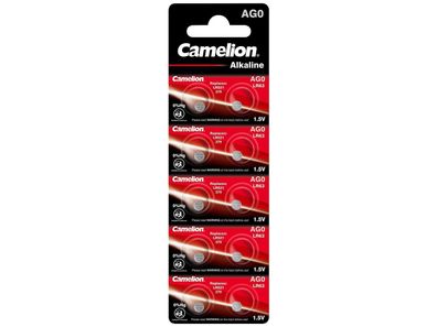 Knopfzelle Camelion, AG0, 1,5V, Alkaline, 10er-Blister