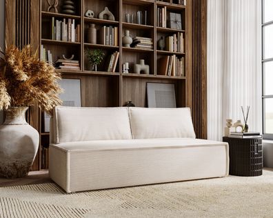 Sofa mit schlaffunktion und bettkasten DUE Poso Stoff Beige