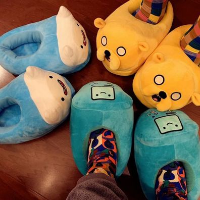 Adventure Time Finn Plüsch Hausschuhe All-Inclusive Pantoffeln Winter Warme Slipper