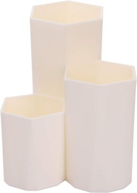 Plastic Makeup Brush Holder Organizer, 3 Slot Kosmetik Lagerung Makeup Pinsel Cup au