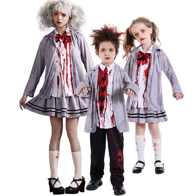 Kinder Halloween 3er Set Mantel Rock/ Hose Joker Harley Zombie Vampir Cosplay Kostüm