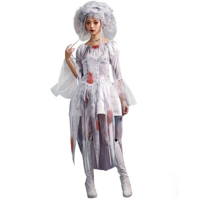 Kinder Zombie Set One-Piece Kleid Jungen Mantel Hose Vampir Halloween Cosplay Kostüm