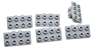 LEGO Nr.6118827 Winkel Platte 1/2 2x4 hellgrau / 6 Stück