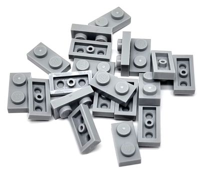 LEGO Nr.4211398 Basic 1x2 Platte hellgrau / 20 Stück