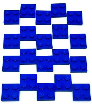 LEGO Nr.302223 Basic 2x2 Platte blau /20 Stück