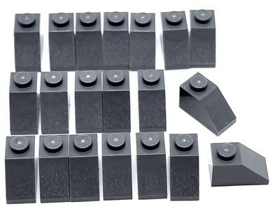 LEGO Nr.4211135 Basic 1x2 Dachstein 45° dunkelgrau /20 Stück