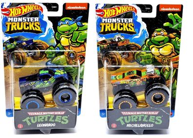 Hot Wheels Monster Trucks Teenage Mutant Ninja Turtles Leonardo und Michelangelo