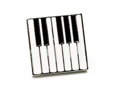 Klaviertastatur Brosche Pin Minblings Piano Instrument Klaviatur Klavier silber