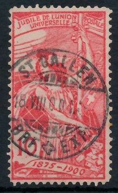 Schweiz 1900 Nr 72Ia zentrisch gestempelt X6AA5FE