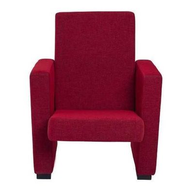 Sessel Sofa 1-Sitzer Design Luxus Rot Stuhl Klassisch Stoff Textil Neu
