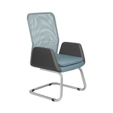 Modern Chefsessel stilvoll Gepolsterter Textil Bürostuhl blau Neuer Stuhl