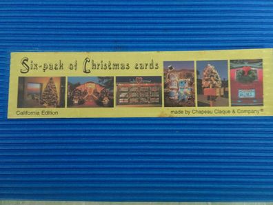 6x Chapeau Claque Christmas Cards Motivgrußkarten Kalifornien USA Weihnachten RAR