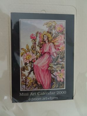 Grußkarte Mini Kalender 2000 Flower Fairies Mary Barker Eco Art