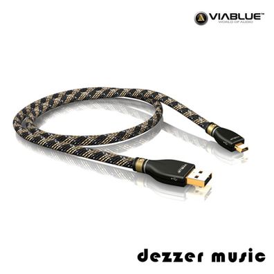 ViaBlue 4m KR-2 Silver USB-Kabel 2.0 / Stecker A/ Mini-B / 4,00m…HIGH END