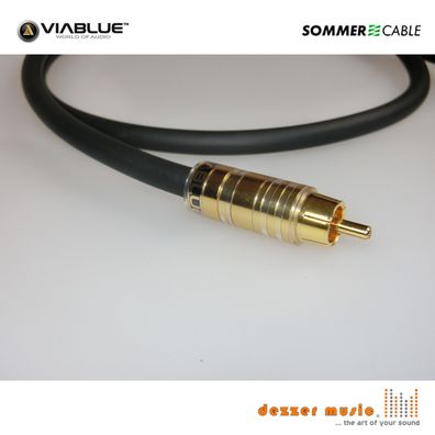 5m Subwoofer-Kabel Carbokab ViaBlue/ Sommer Cable/ High End 5,00m Cinch/ Bass-Power