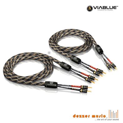 ViaBlue 2x 15,00m SC-2 Single Wire T6s Banana HIGH END Lautsprecherkabel Premium