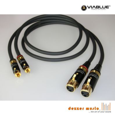 ViaBlue 2x 10m Adapterkabel NF-A7 T6s / XLR Cinch female/ High End…SPITZENKLASSE