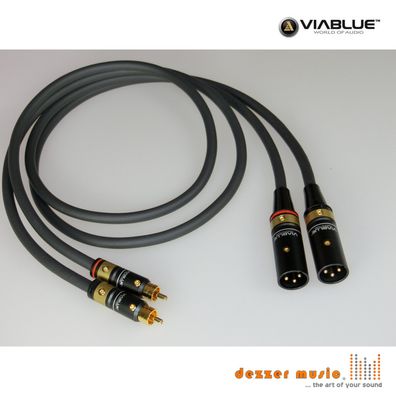 ViaBlue 2x 0,75m Adapterkabel NF-A7 T6s / XLR Cinch male / High End Spitzenklasse