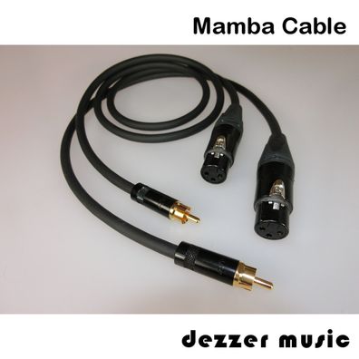 2x 1m Adapterkabel Dynamic / Mamba Cable/ XLR Cinch female... Kauf nur 1x-dafür TOP