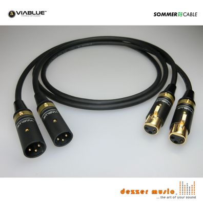 2x 3m sym XLR-Kabel 3pol -High-End-Pro- Sommer Cable Galileo mit Viablue T6s NEU