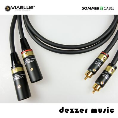 2x 2m Adapterkabel Galileo Viablue / Sommer Cable 2,00/ XLR Cinch male…High End