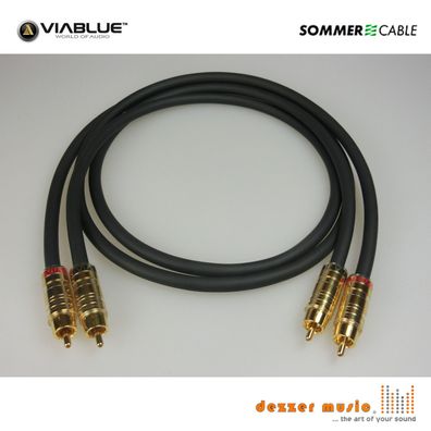 2x0,5m Cinch-Kabel Carbokab Viablue Sommer Cable / High End…PROFI Premium KABEL