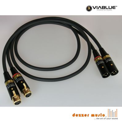 ViaBlue 2x 1m sym XLR Kabel NF-S1 Silver Quattro T6s 3pol/ High End... Bestnote
