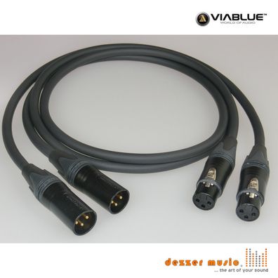 ViaBlue 2x 10m sym XLR Kabel NF-S1 Silver Quattro Gold 3pol / High End…PREMIUM