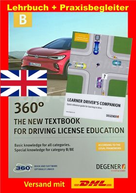 Fahrschulbuch Lehrbuch B Englisch Praxisbegleiter Autoführerschein Prüfung 360