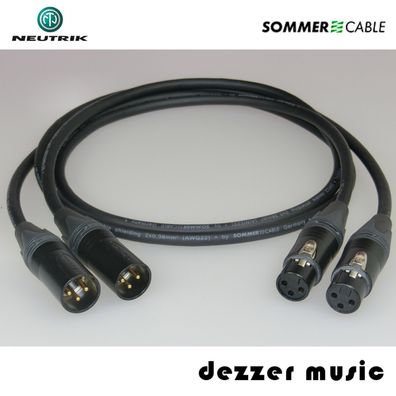 2x 10m sym XLR Kabel Galileo Neutrik Gold/ Sommer Cable 3pol 10,0 / Spitzenklasse