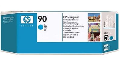 Original HP C5055A / 90, Premium Drucker-Patrone, Cyan, 400 ml