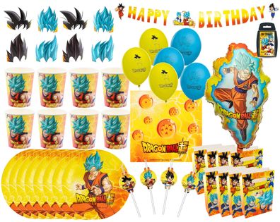 Dragon Ball Kindergeburtstags-Set 69-teilig Teller Becher Dekoration Geburtstag